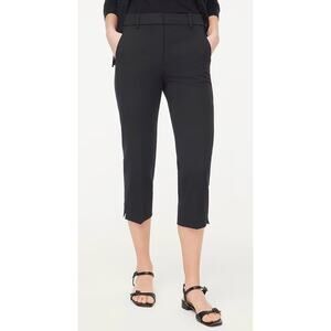 J Crew Factory | NWT Black Capri Pants Slim Straight Stretch | Sz 00